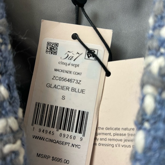 NWT $695 Cinq à Sept Mckenzie Bejeweled Tweed Coat - Picture 2 of 12